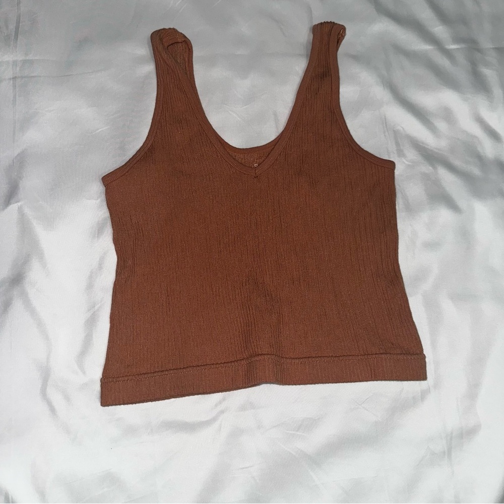 Brown Sleeveless Big Girls Top